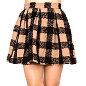 Black & Tan A-Line Honey Punch Skirt